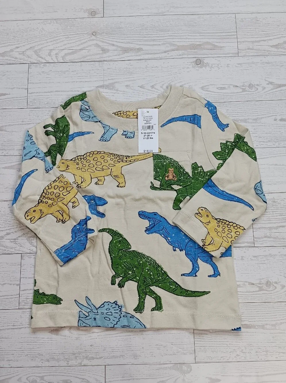 Lot Of 4 Baby Gap Boy's Graphic Print Long Sleeve Shirt 100% Cotton Size 6-12 M